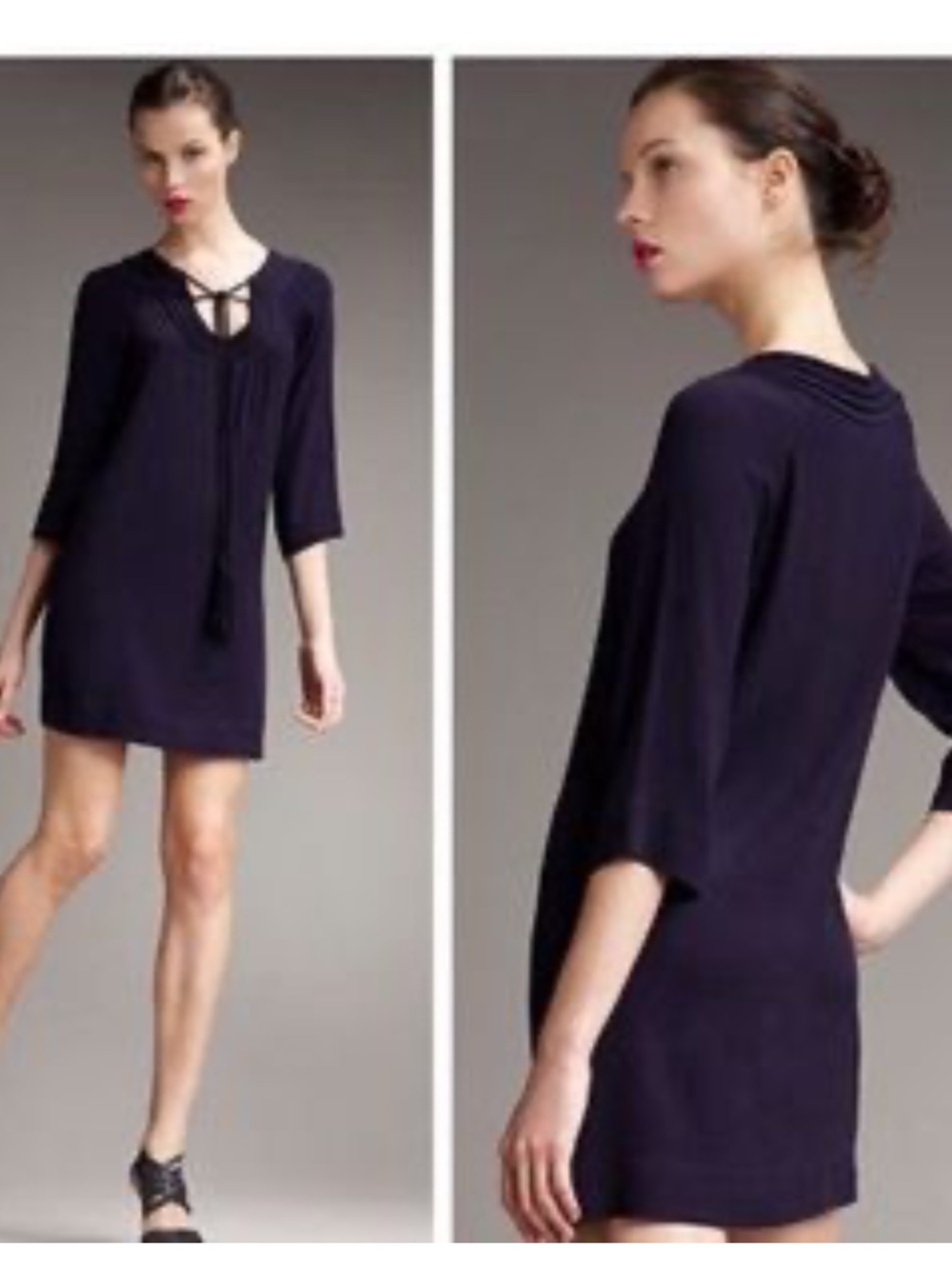 Diane Von Furstenberg Parlian Dress Navy Blue Size 2